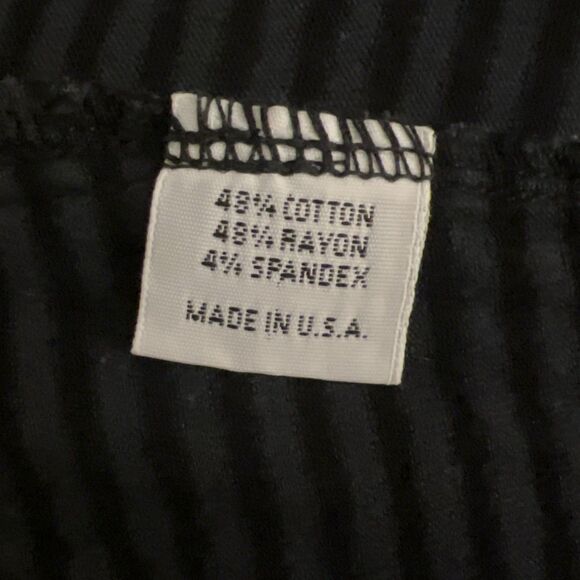 Bryn Walker Ruched Tie Side Striped Tunic Black Gray Cotton Rayon Lagenlook Boho - Picture 9 of 9